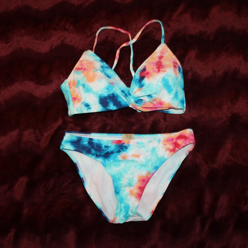 True Craft Tie-Dye Bikini - Blue, Pink, Orange
